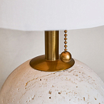 Настольная лампа на круглом основании из натурального камня Bartolomeo варинант исполнения - 2 | Loft Concept в Перми