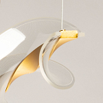 Люстра линейная с изогнутым плафоном Wave Line варинант исполнения - 10 | Loft Concept в Перми