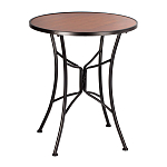 Столик приставной с круглой столешницей на металлическом черном основании Scenical Table варинант исполнения - 1 | Loft Concept в Перми