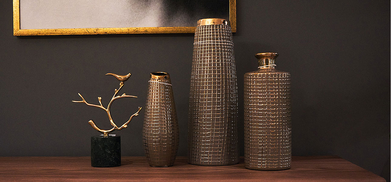 Ваза Golden mesh 35 Ваза Golden mesh 35 - Loft-Concept в Перми
