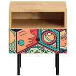 Прикроватная тумба с изображением на ящике Elise Nightstand варинант исполнения - 17 | Loft Concept в Перми