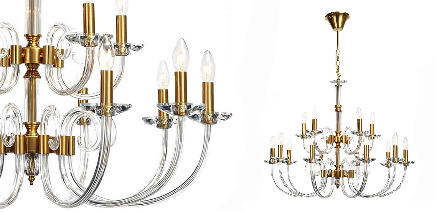 Люстра Twisted Glass Candles Chandelier 15 Люстра Twisted Glass Candles Chandelier 15 - Loft-Concept в Перми