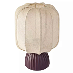 Настольная лампа с фактурным основанием и бежевым тканевым абажуром Modern Textured Table Lamp варинант исполнения - 1 | Loft Concept в Перми