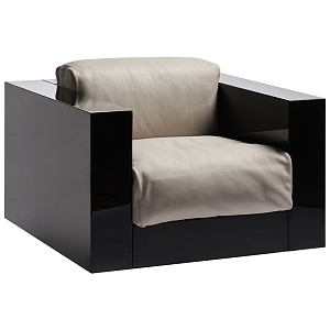 Дизайнерское кожаное кресло Poltronova Saratoga Armchair