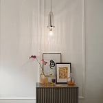 Подвесной светильник с прозрачным рифленым цилиндрическим плафоном Kichler варинант исполнения - 14 | Loft Concept в Перми