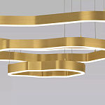 Люстра подвесная с 3-мя ассиметричными светодиодными лампами Golden Current варинант исполнения - 4 | Loft Concept в Перми