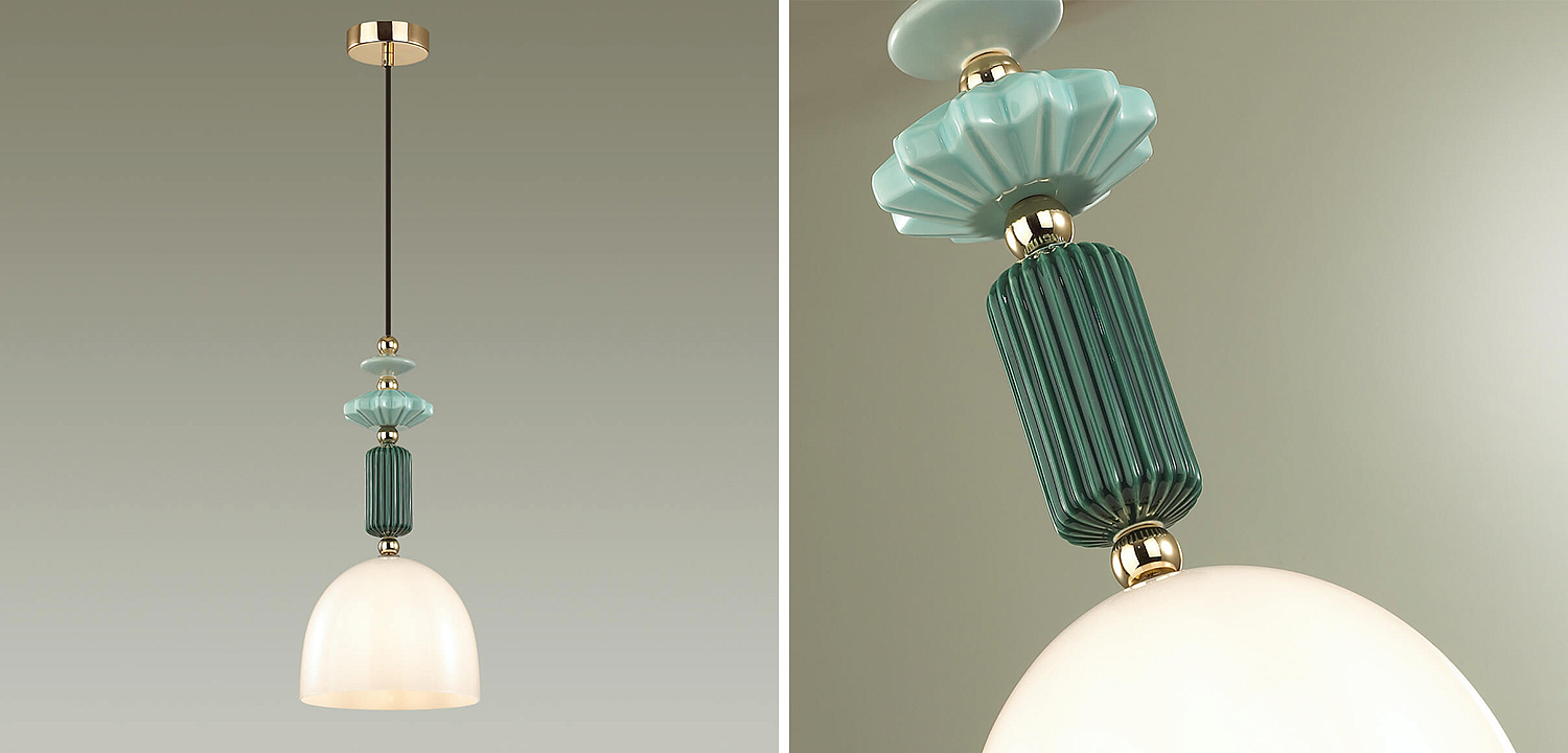 Подвесной светильник Iris hanging lamp green Подвесной светильник Iris hanging lamp green - Loft-Concept в Перми