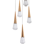 Люстра капли Acrylic Droplet Five Gold Chandelier варинант исполнения - 2 | Loft Concept в Перми