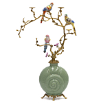 Фарфоровый подсвечник с бронзовым декором Eden Garden варинант исполнения - 1 | Loft Concept в Перми