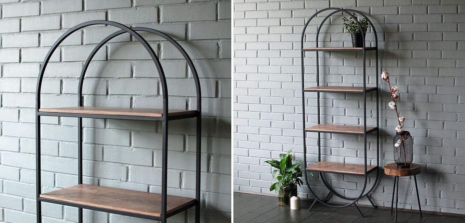 Стеллаж Lugo Industrial Metal Rust Black Rack Стеллаж Lugo Industrial Metal Rust Black Rack - Loft-Concept в Перми