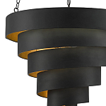 Подвесной светильник в форме спирали черный с золотой внутренней отделкой Warm Glow варинант исполнения - 1 | Loft Concept в Перми