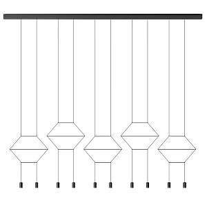 Подвесной светильник Vibia Wireflow Lineal Pendant Light 0331