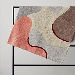 Ковер из хлопка с абстрактным принтом бежевого цвета Elysian Flow Blush варинант исполнения - 6 | Loft Concept в Перми