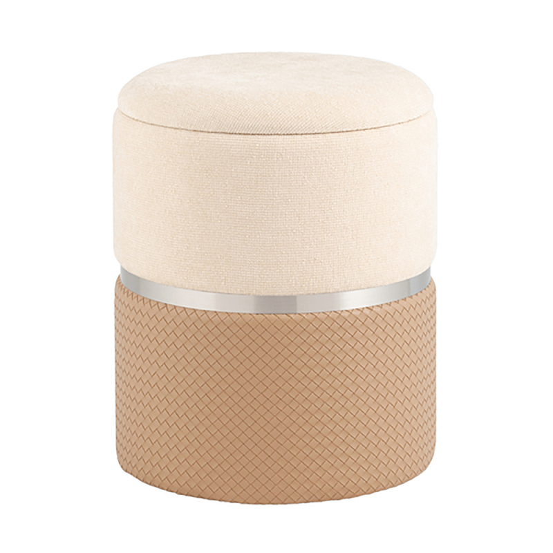 Пуф Mauldine с ящиком бежевый с экокожей Бежевый Молочный в Перми | Loft Concept 