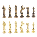 Шахматы Ренессанс из бронзы с доской из натурального камня Змеевик Decorative Thematic Chess варинант исполнения - 5 | Loft Concept в Перми