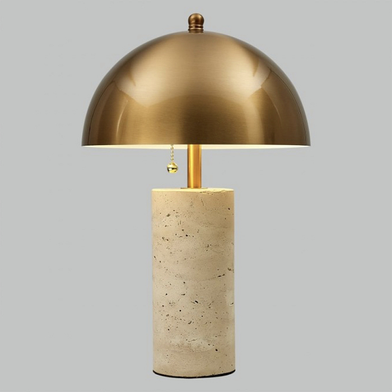 Настольная Лампа Lorenza Brass Beige stone Латунь Бежевый в Перми | Loft Concept 