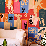 Обои ручная роспись в стиле Арт-деко Jazz Original colourway on painted silk with embroidery варинант исполнения - 3 | Loft Concept в Перми