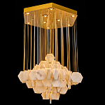 Люстра с фигурными подвесками из натурального камня Glowing Spheres варинант исполнения - 1 | Loft Concept в Перми