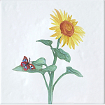 Плитка с узором Подсолнух варинант исполнения - 2 | Loft Concept в Перми