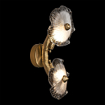 Бра с ветвистыми бронзовыми элементами и стеклянными рифлеными дисками Textured Glass Bra варинант исполнения - 5 | Loft Concept в Перми