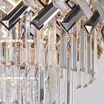 Люстра многоярусная с переплетенными металлическими элементами черного и золотого цвета и прозрачными хрустальными подвесками Empire Chandelier Crystal варинант исполнения - 4 | Loft Concept в Перми