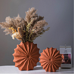 Ваза керамическая в виде круглой терракотовой морской раковины Galapagos варинант исполнения - 2 | Loft Concept в Перми