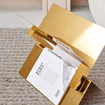 Дизайнерский журнальный стол фигурный золотого цвета Ufuri варинант исполнения - 2 | Loft Concept в Перми