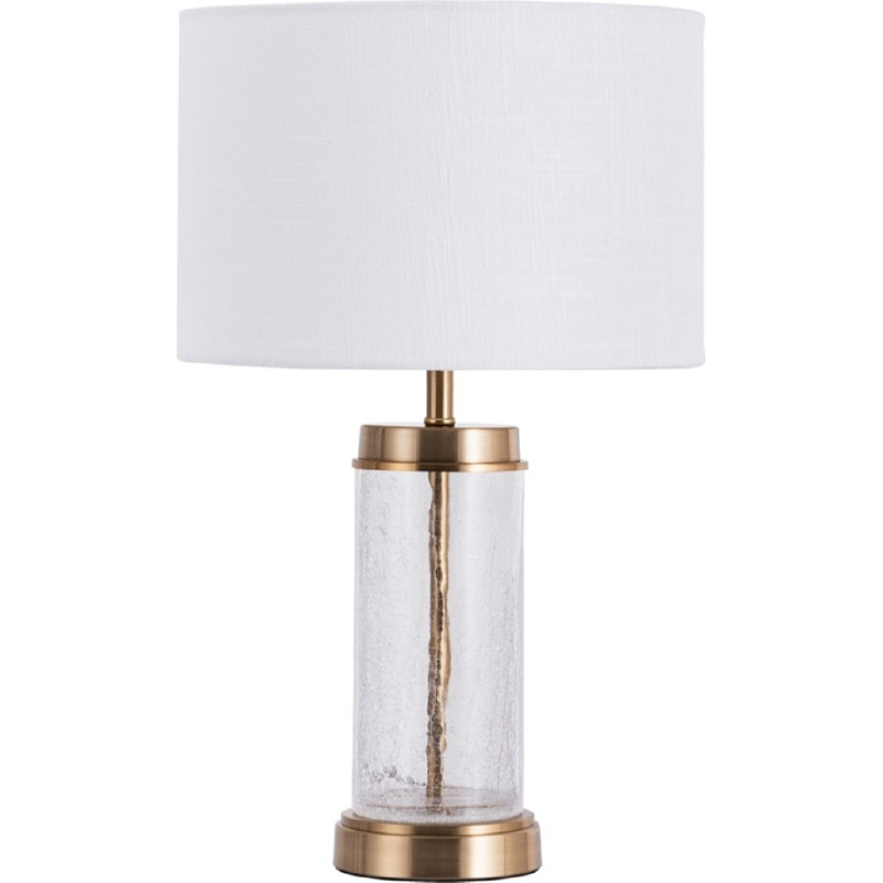 Настольная лампа Craquelure Glass Table lamp Белый Латунь Прозрачный в Перми | Loft Concept 