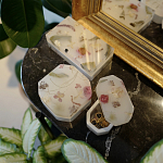 Шкатулка из эпоксидной смолы с цветами белая Epoxy Resin Rectangular Box White варинант исполнения - 5 | Loft Concept в Перми