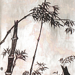 Обои ручная роспись Bamboo Quicksilver on Tarnished Silver gilded paper варинант исполнения - 1 | Loft Concept в Перми