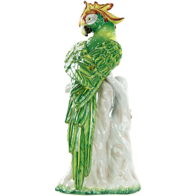 Статуэтка Porcelain Green Parrot Зеленый Белый Статуэтка Porcelain Green Parrot Зеленый Белый в Перми | Loft Concept