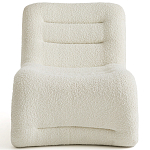 Кресло изогнутое с обивкой из ткани букле Smooth Bend Boucle Chair варинант исполнения - 2 | Loft Concept в Перми