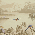 Обои ручная роспись Le Brésil Amarelo Sepia варинант исполнения - 2 | Loft Concept в Перми