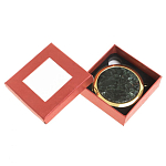 Зеркало карманное двухстороннее круглое из натурального камня Серафинит в подарочной упаковке Gold Stone Mirrors варинант исполнения - 3 | Loft Concept в Перми