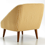 Кресло желтое с принтом Pauley Yellow Armchair варинант исполнения - 2 | Loft Concept в Перми