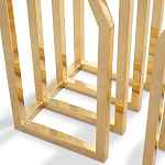 Консоль с чёрной столешницей и золотым фигурным основанием Cosmo варинант исполнения - 1 | Loft Concept в Перми