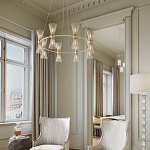 Люстра круглая с фактурными абажурами из тонких металлических палочек Wild Thorns варинант исполнения - 3 | Loft Concept в Перми