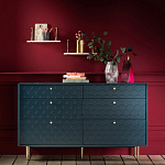 Комод с 6 выдвижными ящиками Scale Ornament Blue Chest of Drawers варинант исполнения - 6 | Loft Concept в Перми