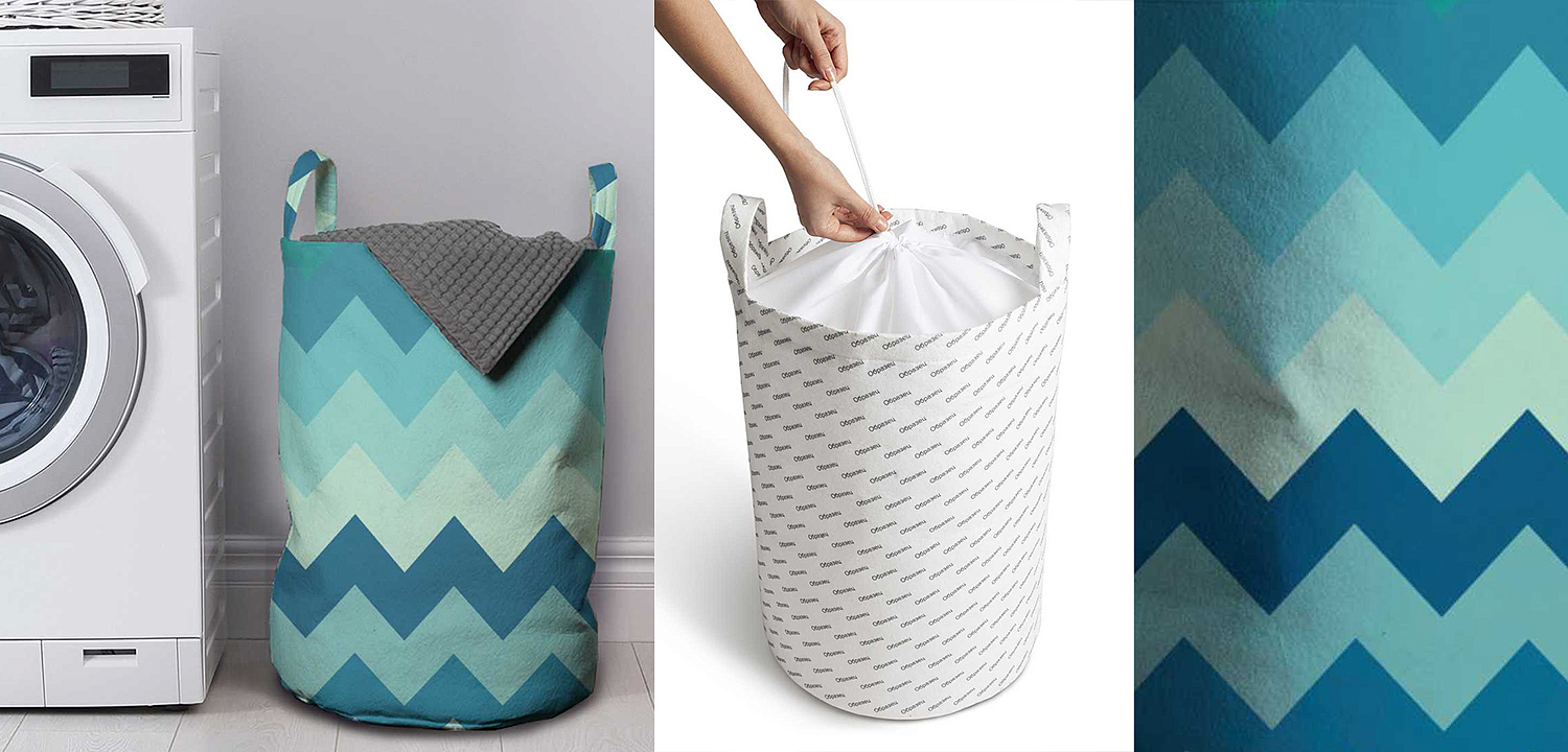 Корзина Blue Chevron Basket Корзина Blue Chevron Basket - Loft-Concept в Перми