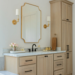 Зеркало в золотой деревянной раме Riviera варинант исполнения - 4 | Loft Concept в Перми