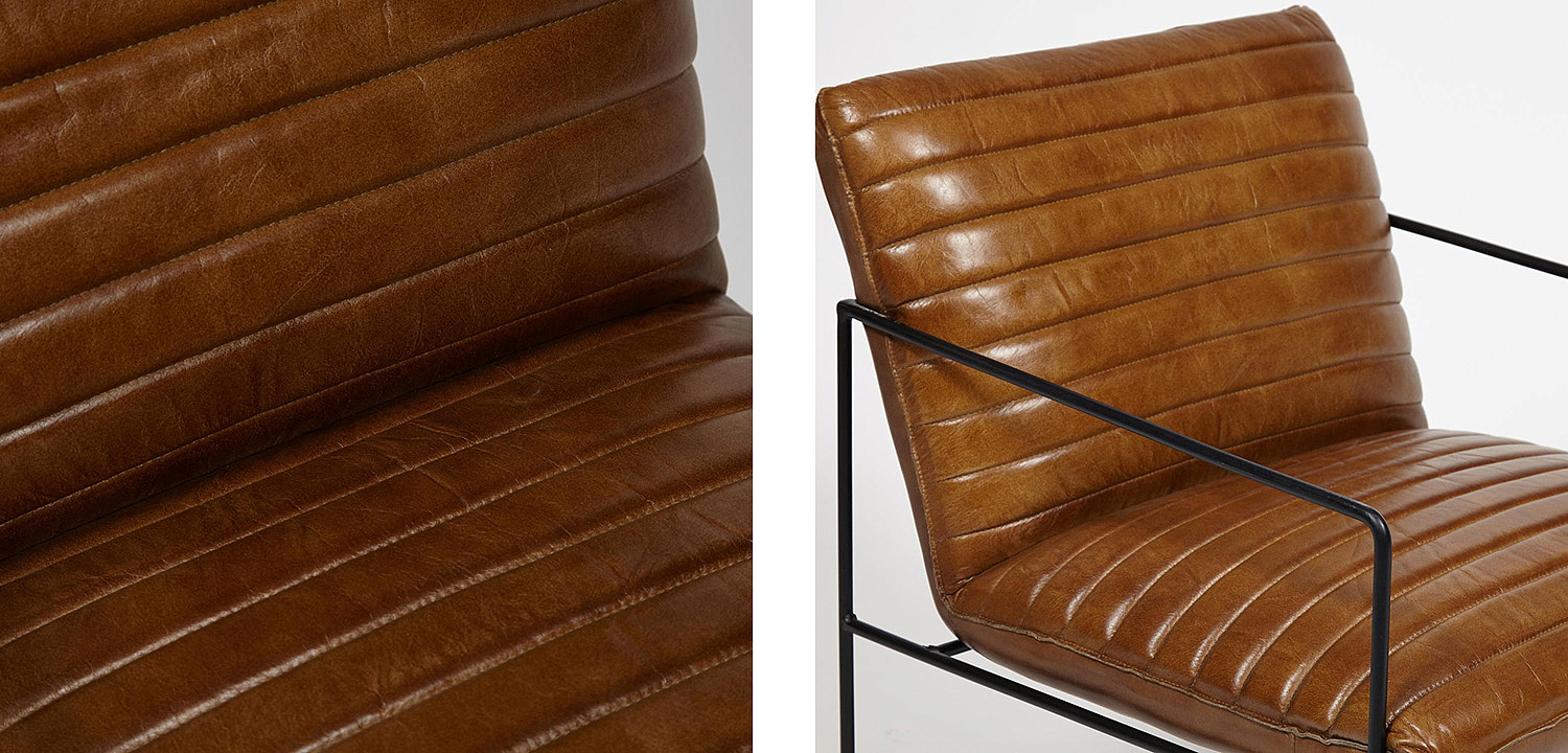 Кресло Industrial Frame buffalo leather armchair Кресло Industrial Frame buffalo leather armchair - Loft-Concept в Перми