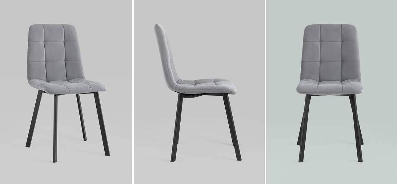 Стул NANCY S Chair Серый велюр Стул NANCY S Chair Серый велюр - Loft-Concept в Перми