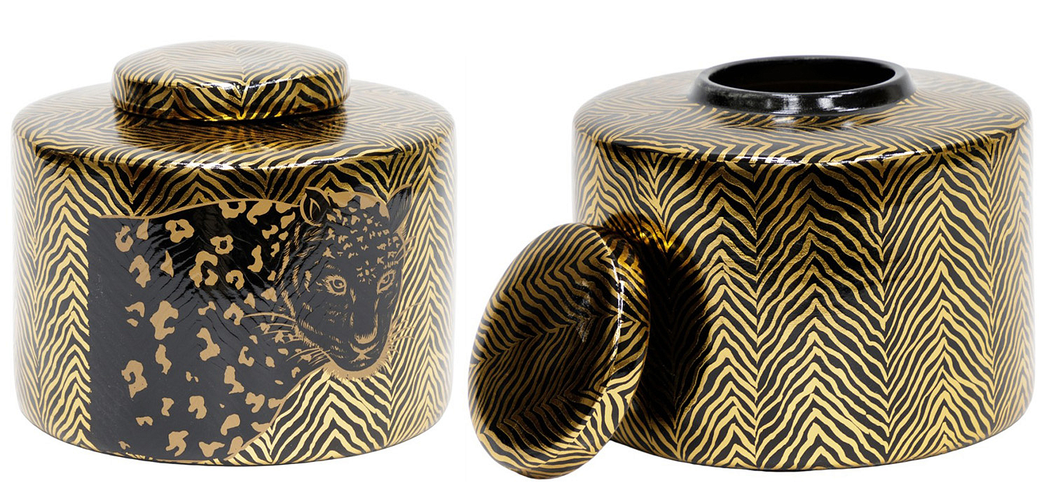 Ваза Leopard Vase black and gold 18 Ваза Leopard Vase black and gold 18 - Loft-Concept в Перми