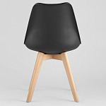 Стул с основой из пластика и мягким сиденьем Arvika Black варинант исполнения - 4 | Loft Concept в Перми