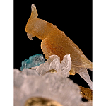 Люстра круглая на золотом каркасе с птичками и цветочным декором Miscellaneous herbs варинант исполнения - 3 | Loft Concept в Перми