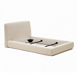 Кровать со съемным бежевым чехлом из ткани букле White Boucle Collection варинант исполнения - 2 | Loft Concept в Перми