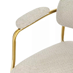 Стул Singer Chair с подлокотниками серый на золотистых ножках варинант исполнения - 6 | Loft Concept в Перми