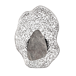 Бра с волнообразным стеклянным плафоном и вставкой из мрамора Liquid Stone варинант исполнения - 1 | Loft Concept в Перми