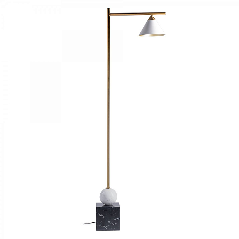 Торшер Kelly Wearstler CLEO FLOOR LAMP Белый Латунь Графит в Перми | Loft Concept 