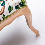 Банкетка из натурального бука золотистая с изображением птиц и цветов Blooming Birds варинант исполнения - 3 | Loft Concept в Перми